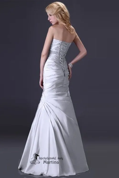 Stříbrné svatební šaty "Stela" - vel. 38