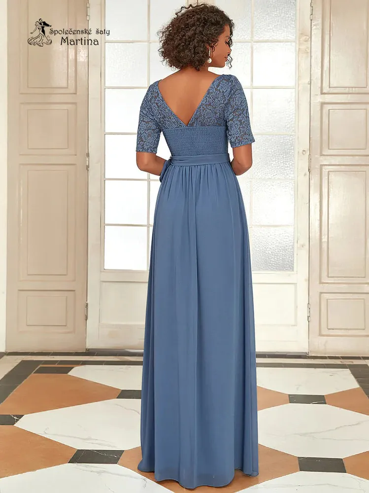 Společenské šaty "Leonne" v barvě dusty navy - vel. 34