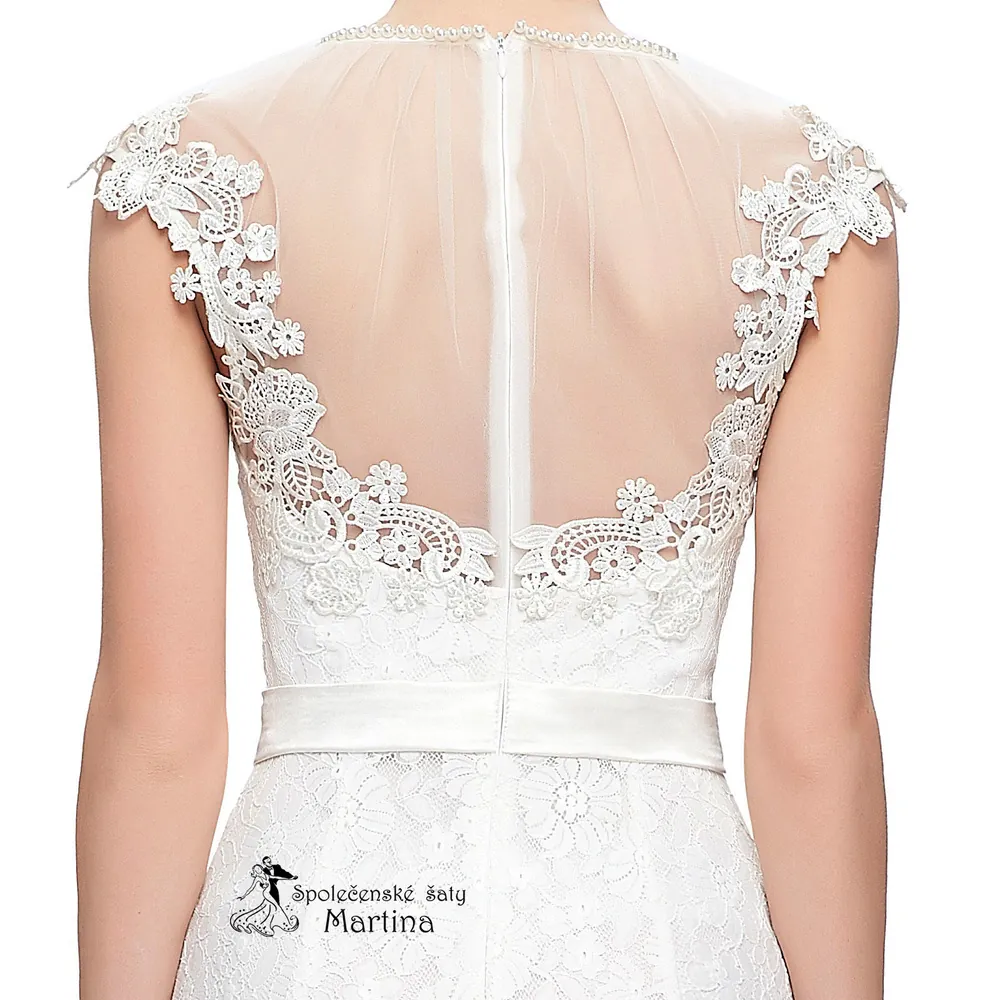Svatební krajkové šaty trumpetového střihu "Rexanne" - vel. 32