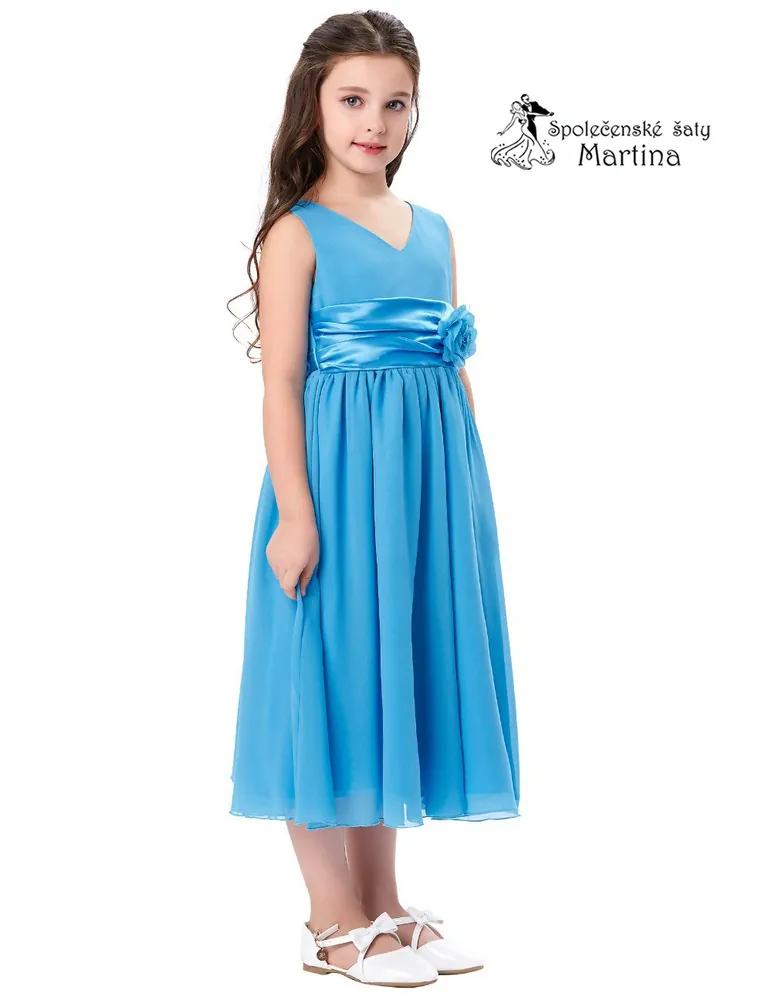 Dívčí šaty "Erika" - modré vel. 2-3