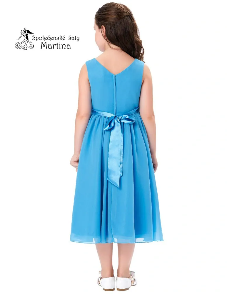 Dívčí šaty "Erika" - modré vel. 2-3