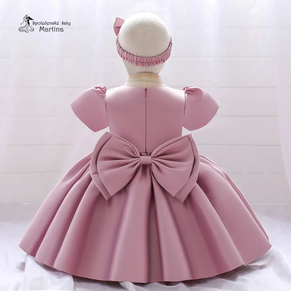 Starorůžové krátké šatičky pro malé holčičky "Agátka" - vel. 70