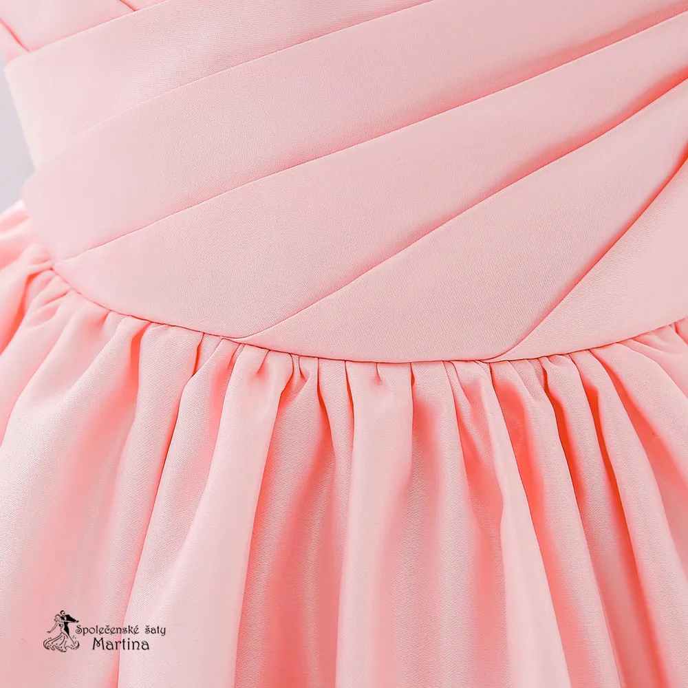 Světle růžové krátké šatičky pro malé holčičky "Agátka" - vel. 100
