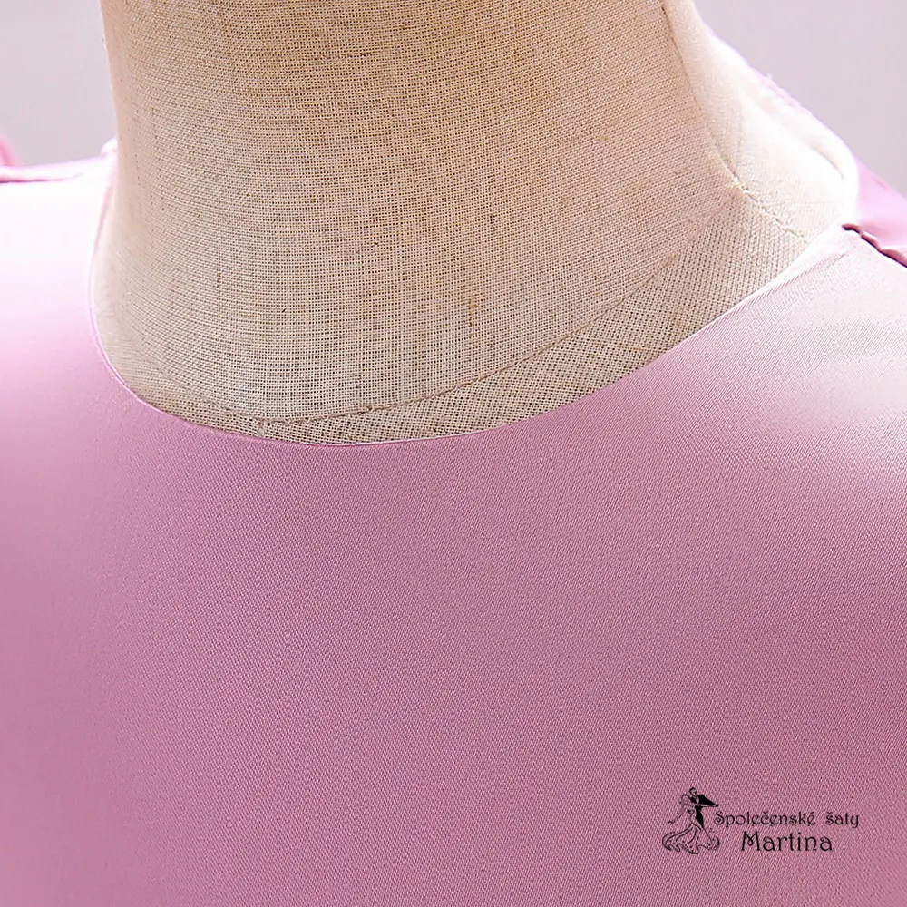 Starorůžové krátké tylovo-saténové šatičky "Andělka" - vel. 90