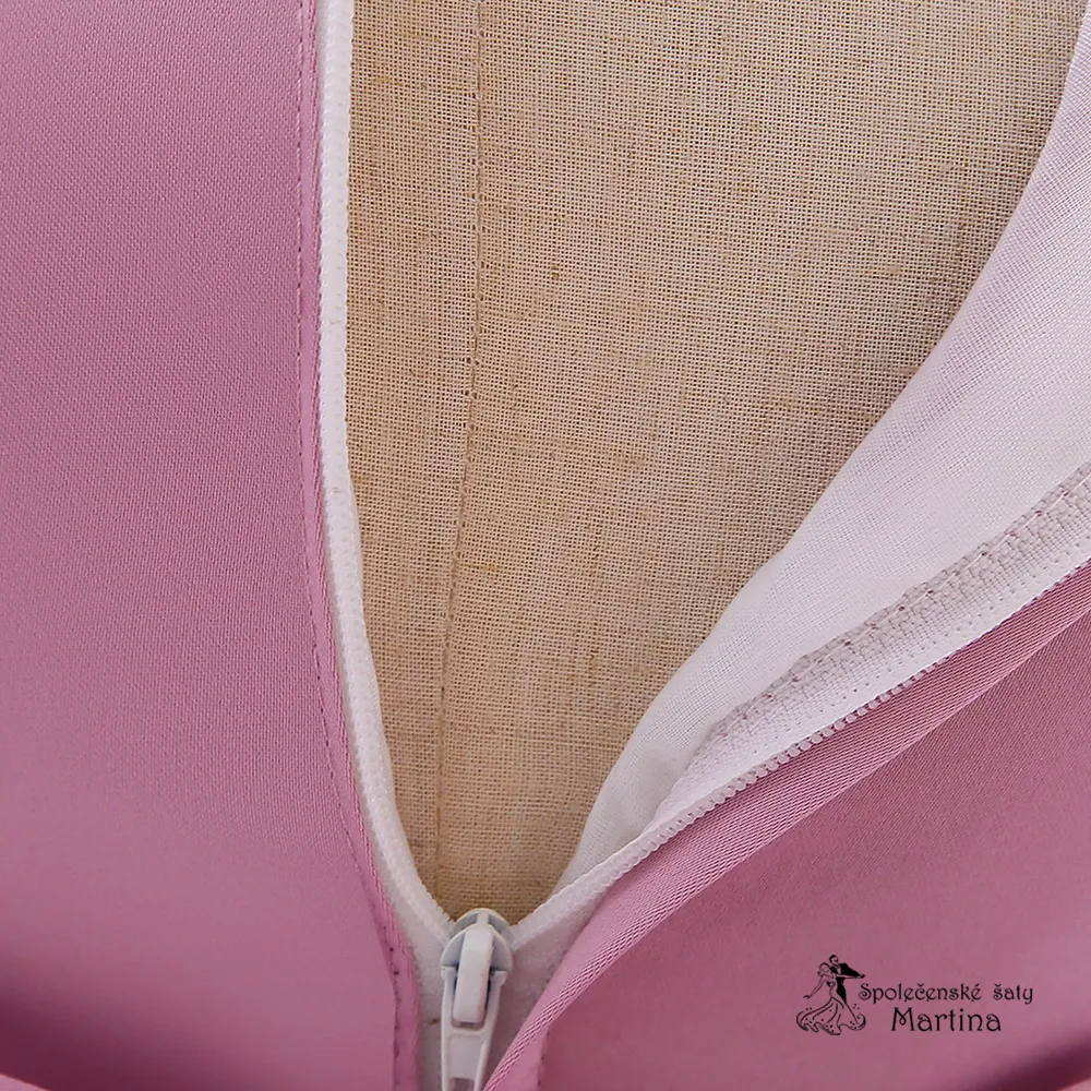 Starorůžové krátké tylovo-saténové šatičky "Andělka" - vel. 90