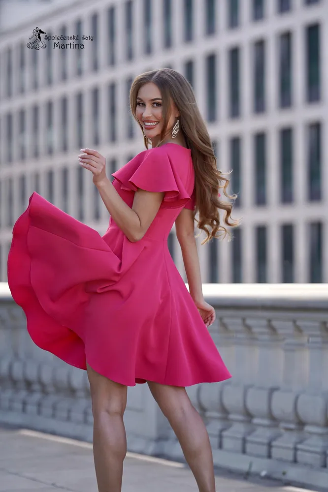 Krátké fuchsiové koktejlky do tanečních "Olivia" - vel. 36