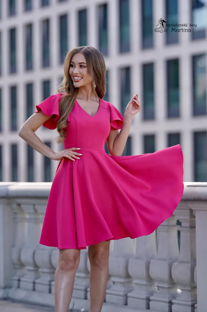 Krátké fuchsiové koktejlky do tanečních "Olivia" - vel. 36