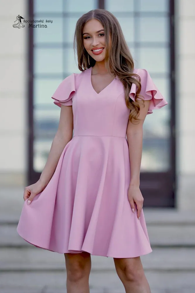 Krátké růžové koktejlky do tanečních "Olivia" - vel. 46