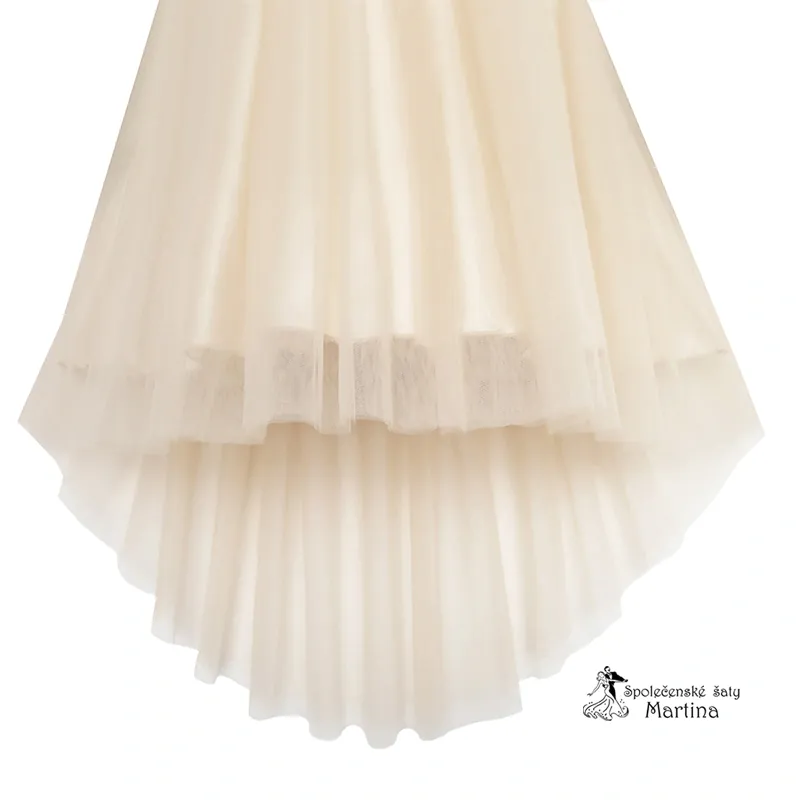 Dívčí šaty "Jindřiška" - champagne - vel. 8