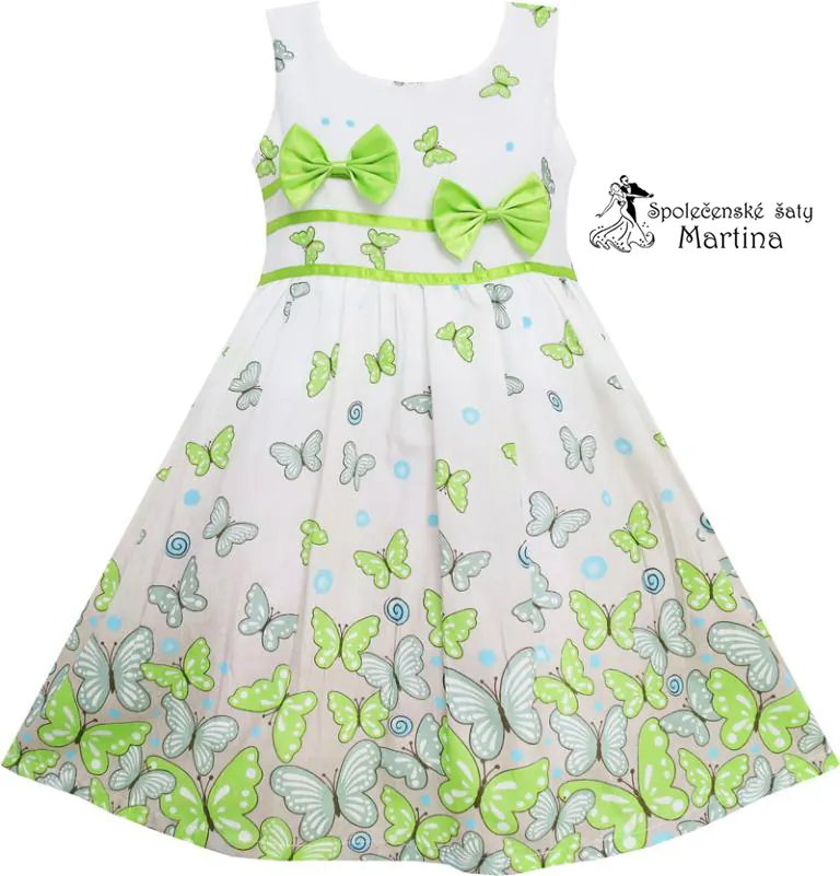 Dívčí šaty "Eliška" - zelené vel. 12