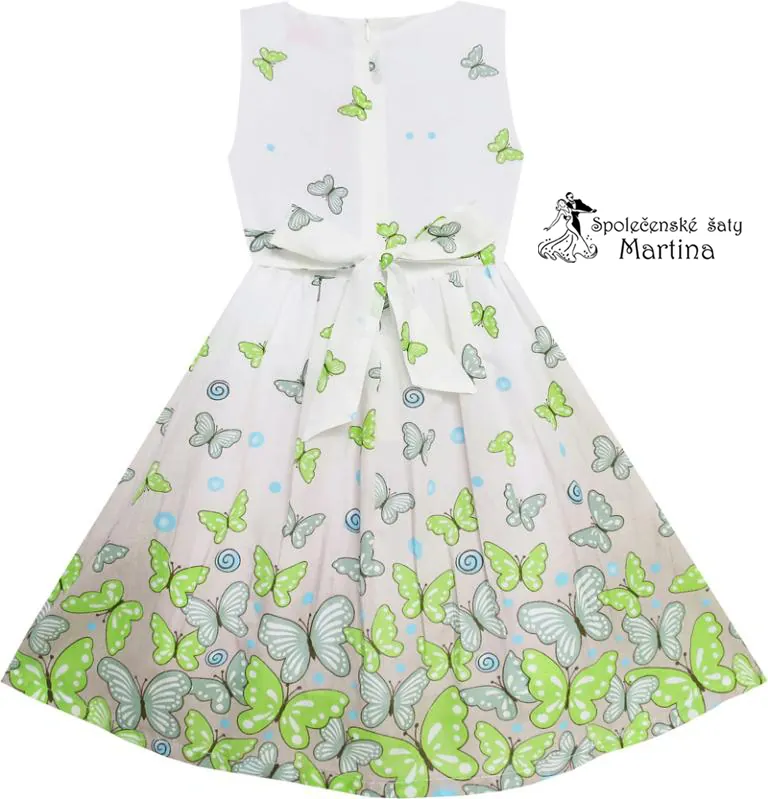 Dívčí šaty "Eliška" - zelené vel. 12