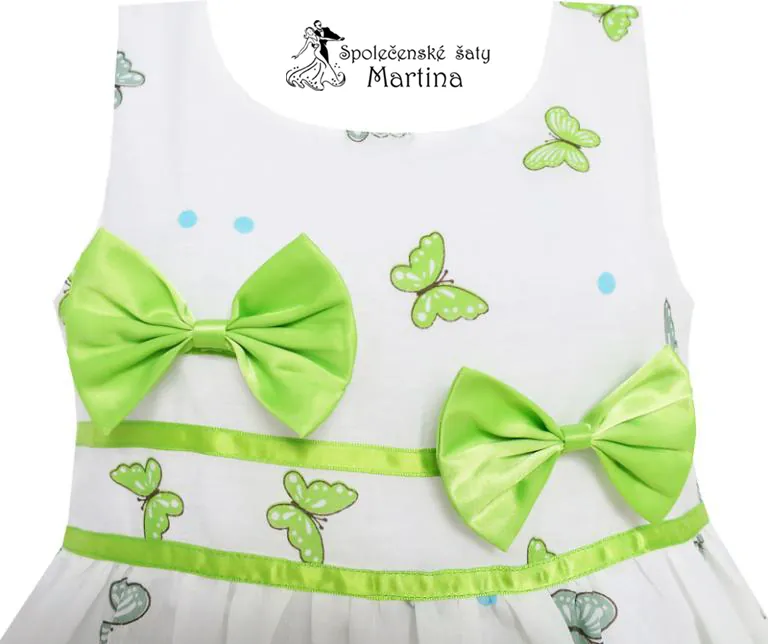 Dívčí šaty "Eliška" - zelené vel. 12
