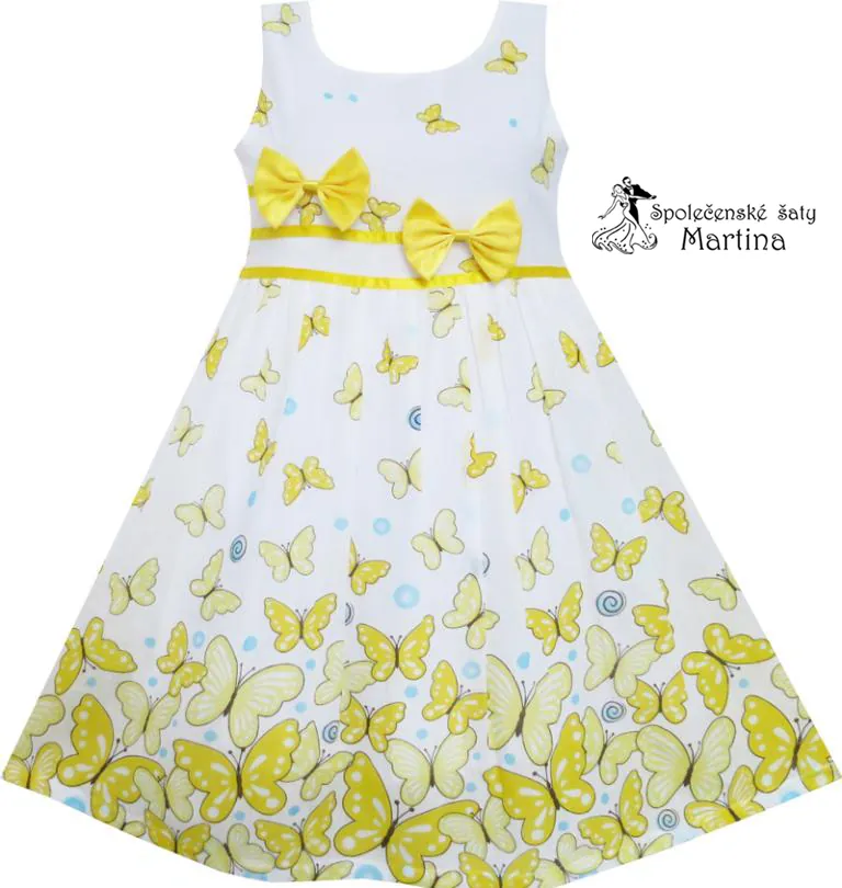 Dívčí šaty "Eliška" - žluté vel. 8
