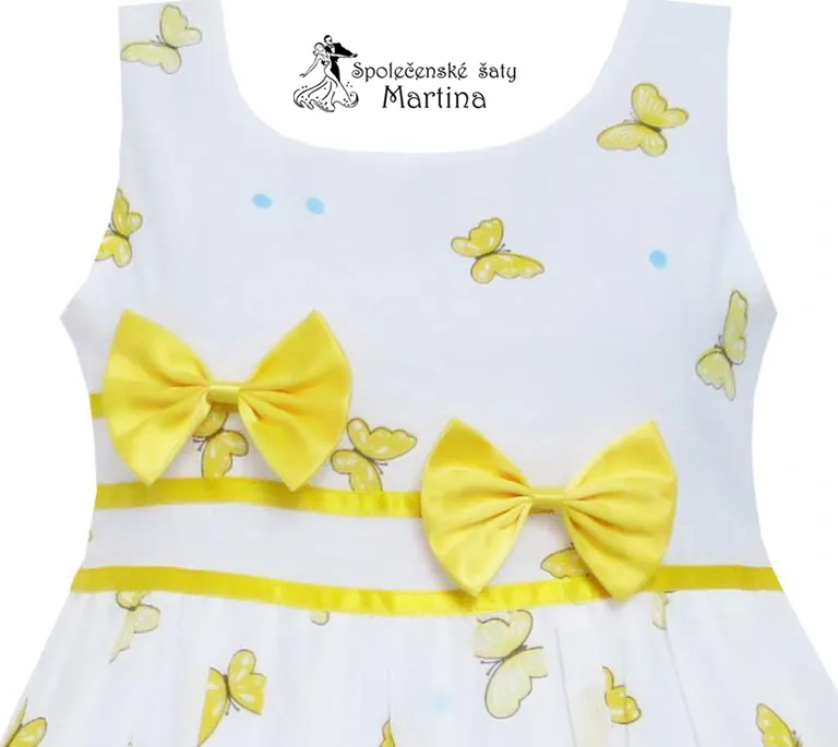 Dívčí šaty "Eliška" - žluté vel. 8