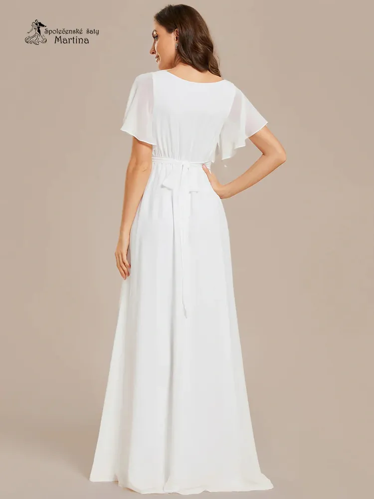 Svatební šaty "Katherine" s volnými rukávy - vel. 34