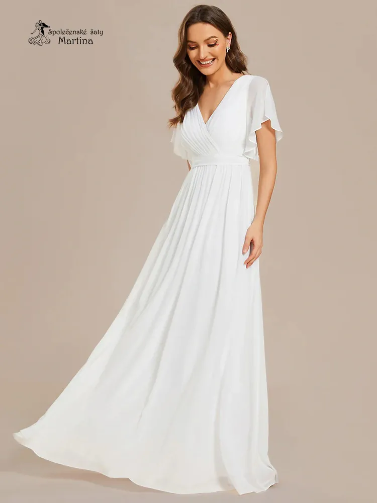 Svatební šaty "Katherine" s volnými rukávy - vel. 34