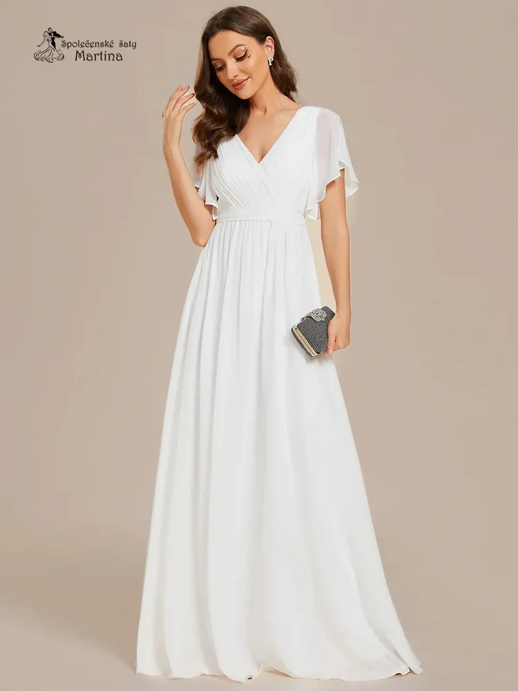 Svatební šaty "Katherine" s volnými rukávy - vel. 34