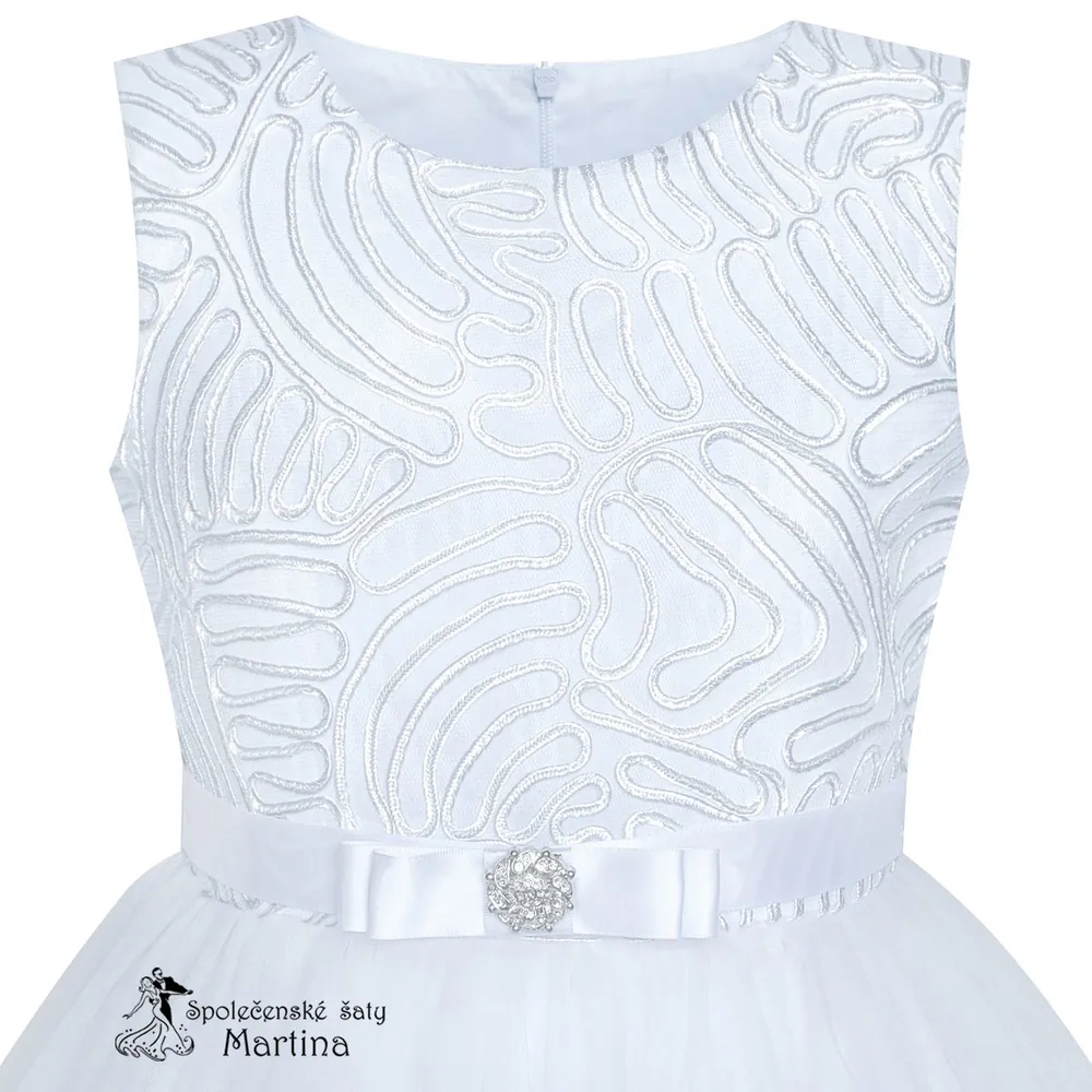 Dívčí šaty "Mirka" - bílé  vel. 5