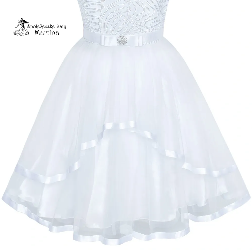 Dívčí šaty "Mirka" - bílé  vel. 5