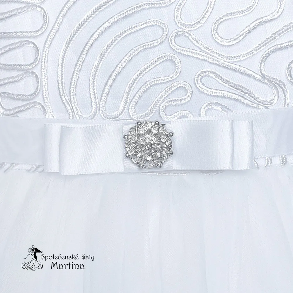 Dívčí šaty "Mirka" - bílé  vel. 5