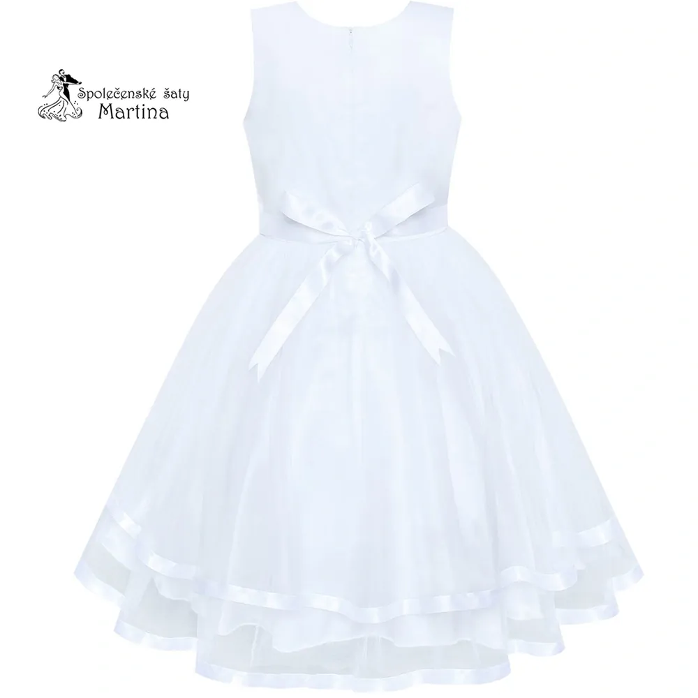 Dívčí šaty "Mirka" - bílé  vel. 7