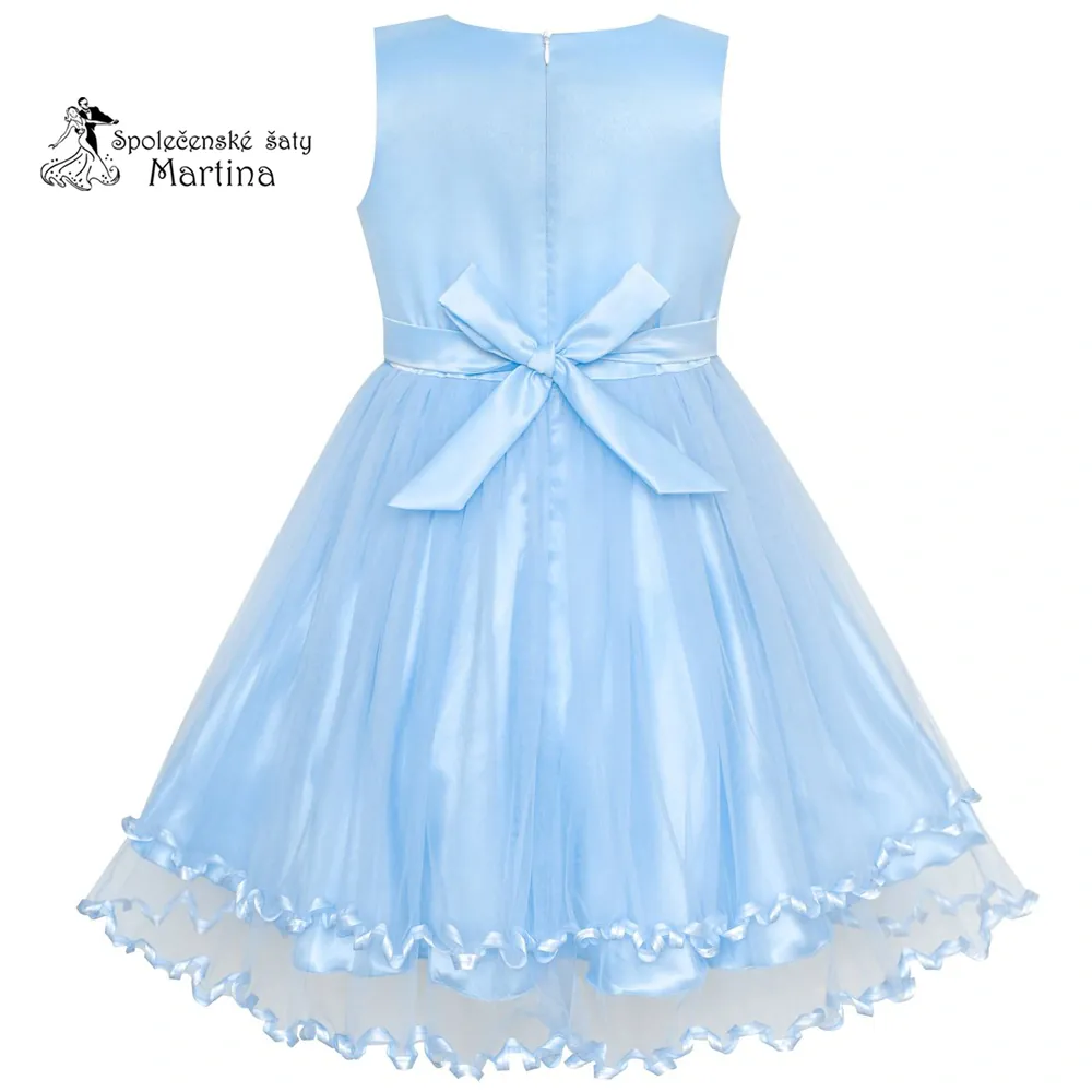 Dívčí šaty "Světlanka" - světle modré  vel. 2-3