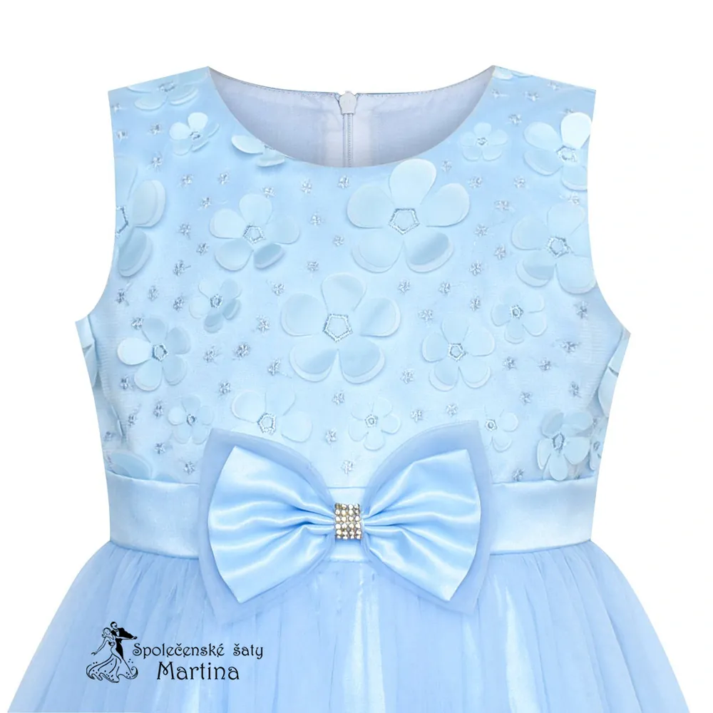 Dívčí šaty "Světlanka" - světle modré  vel. 2-3