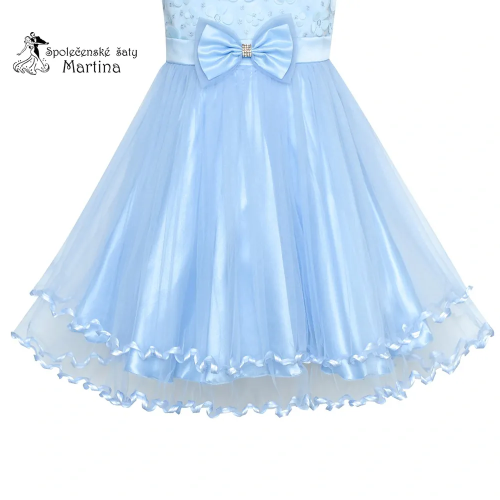 Dívčí šaty "Světlanka" - světle modré  vel. 2-3