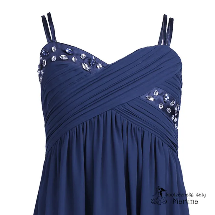 Elegantní dívčí šaty "Ljuba" - tmavě modré  vel. 6