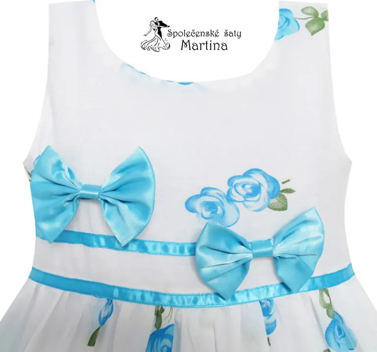 Dívčí šaty "Eliška" - modré vel. 9-10