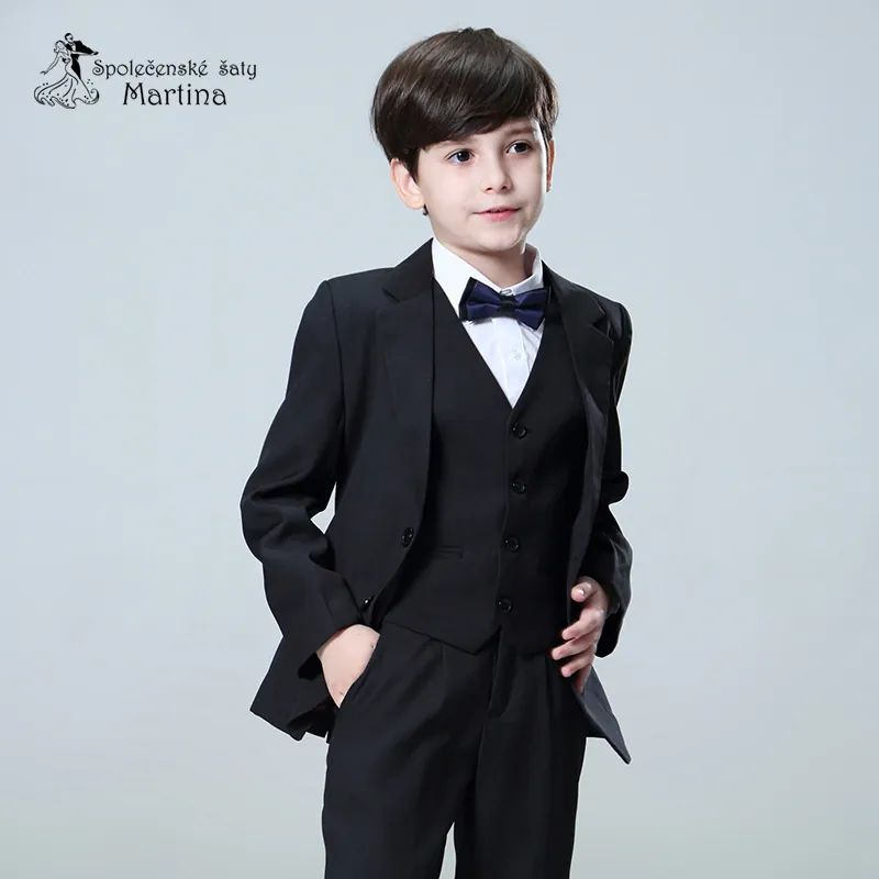 3-dílný oblek 1,5-13 let - černý