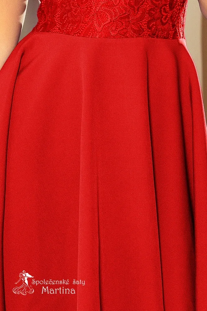 Krátké dámské šaty "Marta" - červené  vel. XL