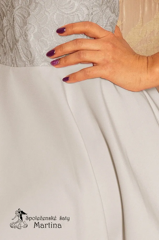 Krátké dámské šaty "Marta" - světle šedé  vel. S