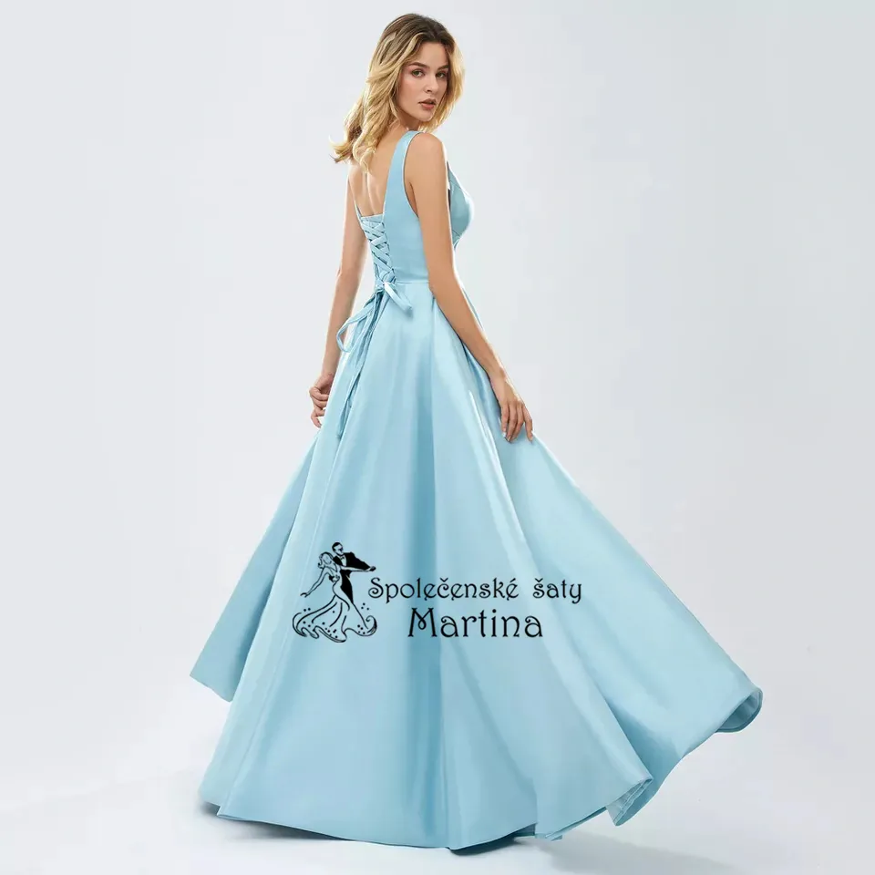 Luxusní společenské šaty "Billie" - světle modré - vel. 36