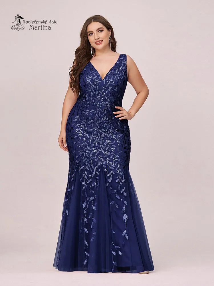 Tmavě modré společenské bodycon šaty "Bridgitte"