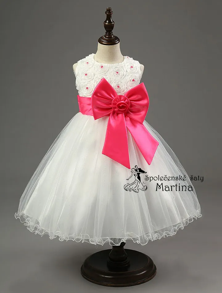 Dívčí šaty pro družičku "Esterka" - růžové 9-10 let