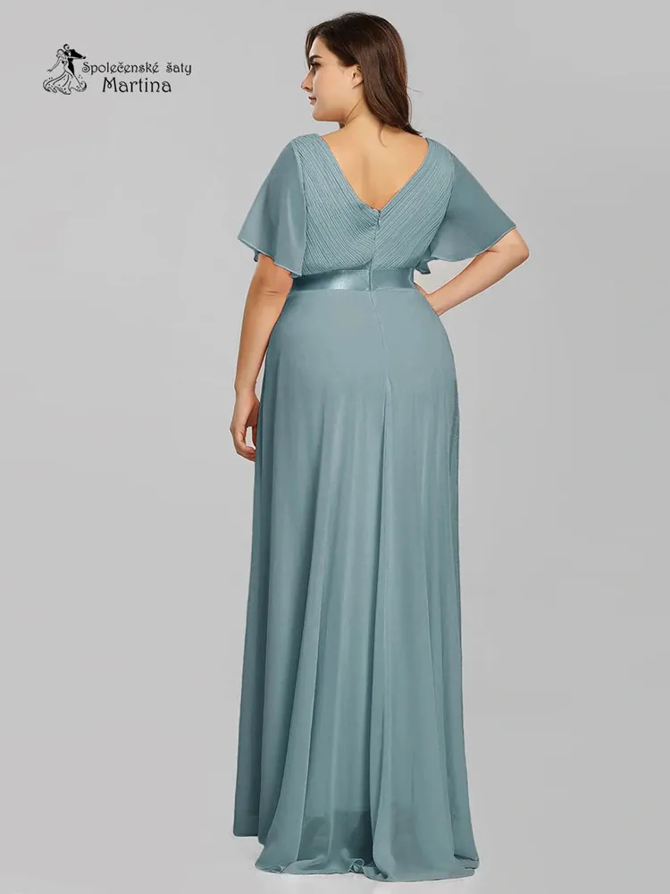 Staromodré šifonové šaty "Camila XXL" antického střihu