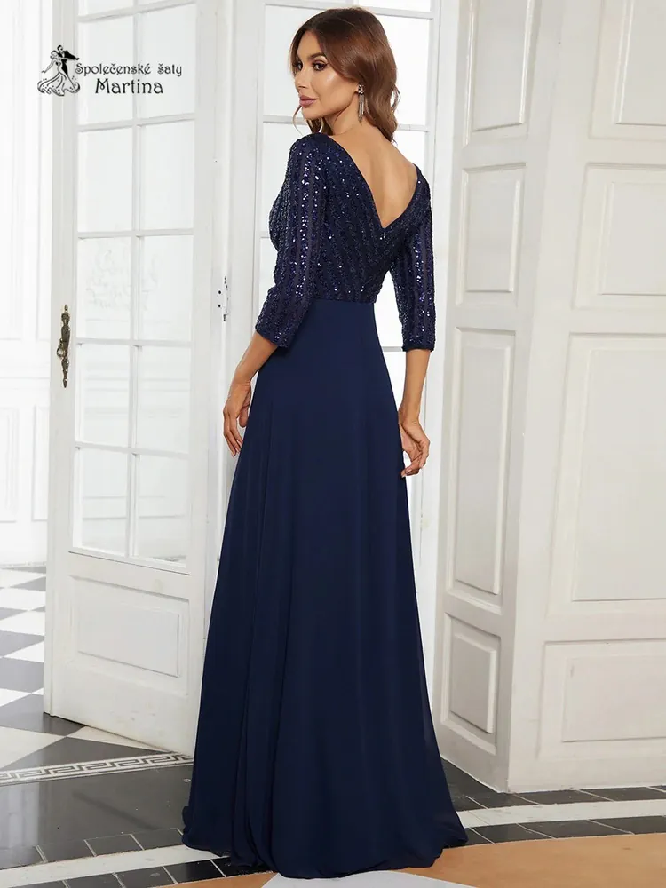 Tmavě modré společenské šaty "Mackenzie"