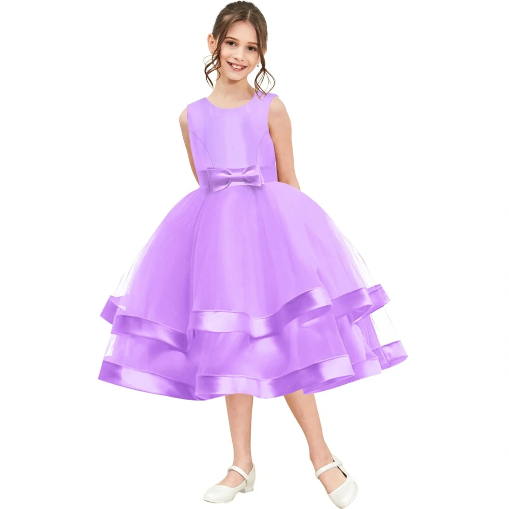 Světle fialové dívčí šaty "Doubravka"