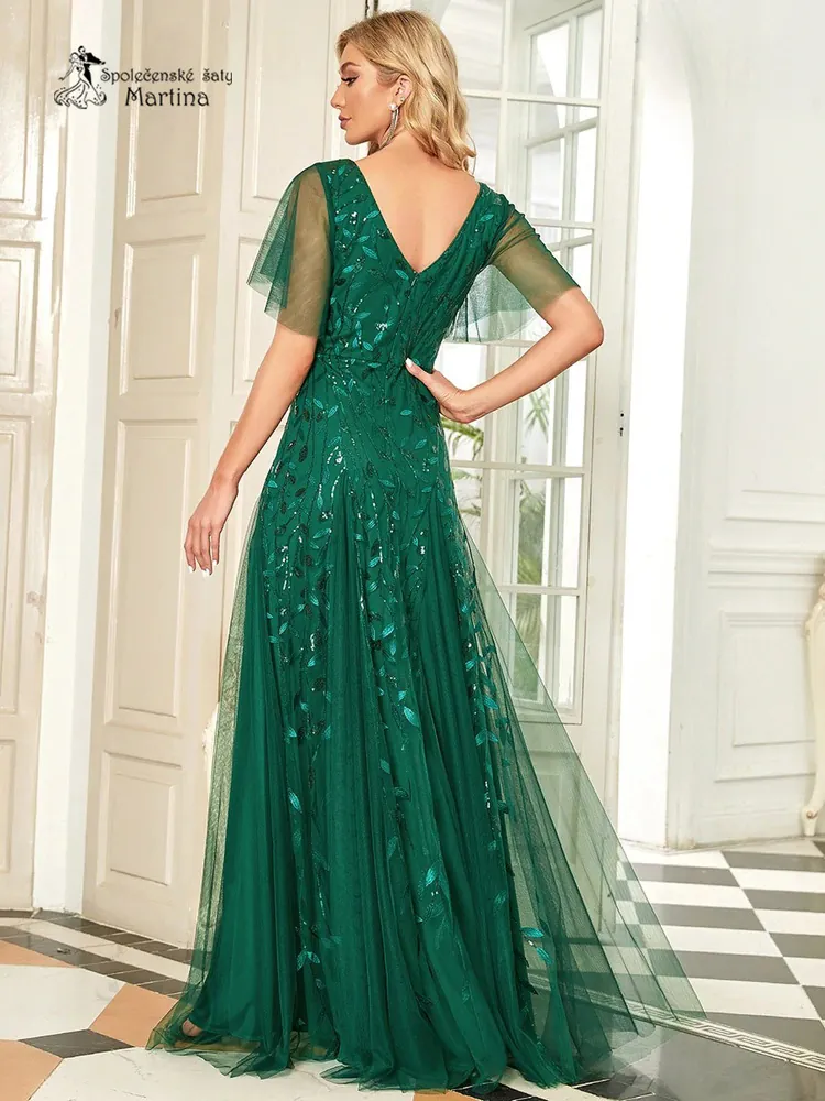 Zelené společenské šaty "Kim"