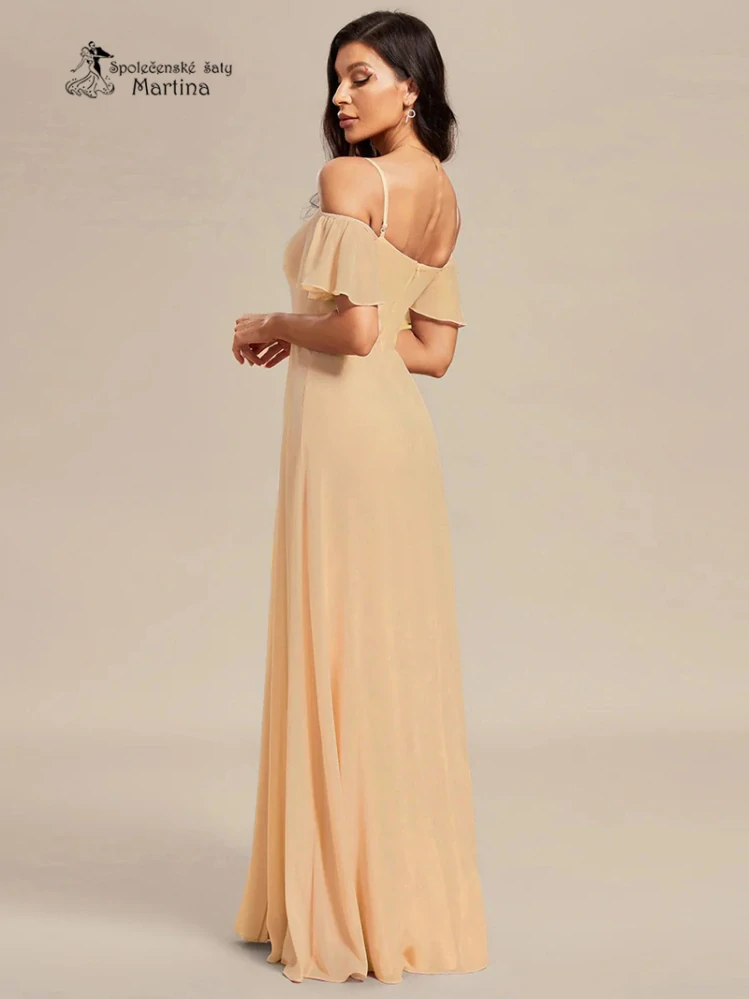 Meruňkové šaty pro družičku či svatebního hosta "Alisia"