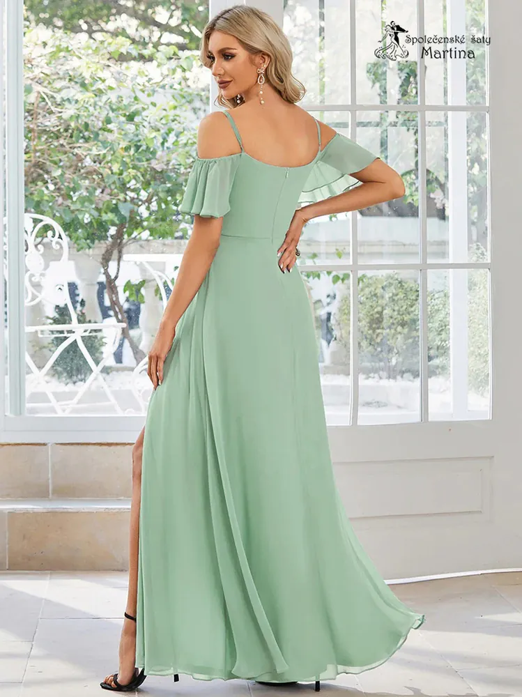 Zelenkavé šaty pro družičku či svatebního hosta "Alisia"