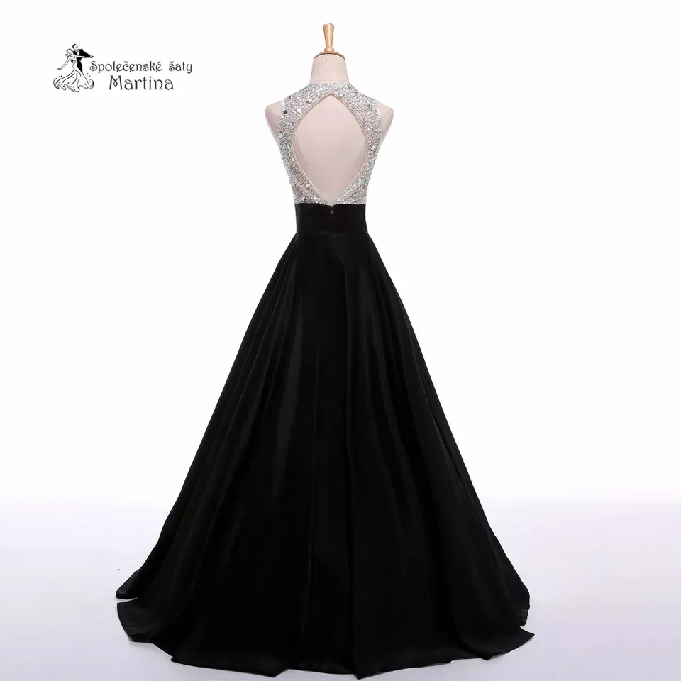 Černé společenské/maturitní šaty "Agatha" 