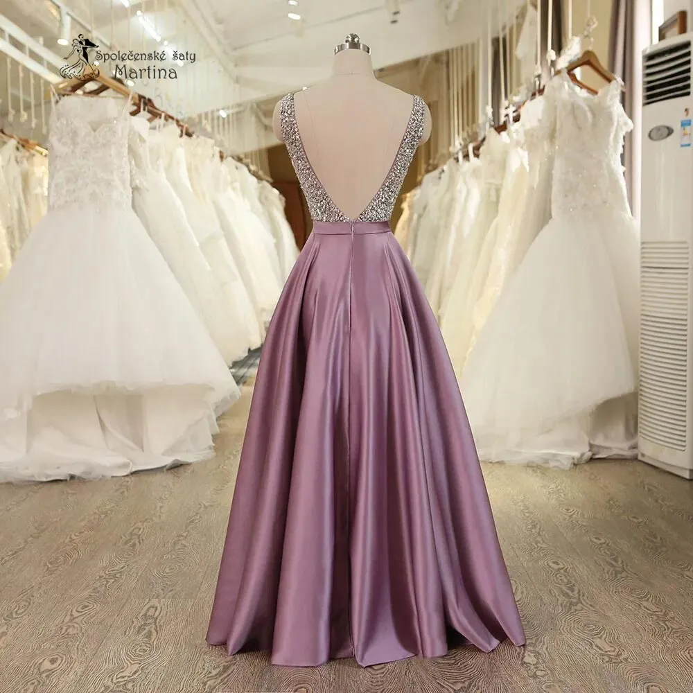 Mauve společenské/maturitní šaty "Gaby" 