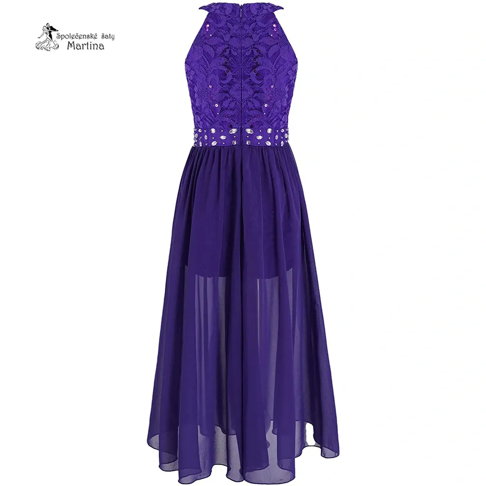 Dívčí kraťáskové šaty "Edita" 4-16 let - fialové