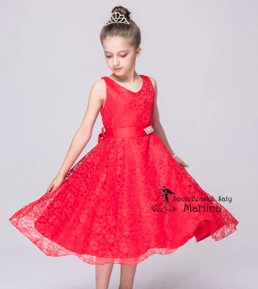 Dívčí šaty "Andrea" 3-16 let - červené