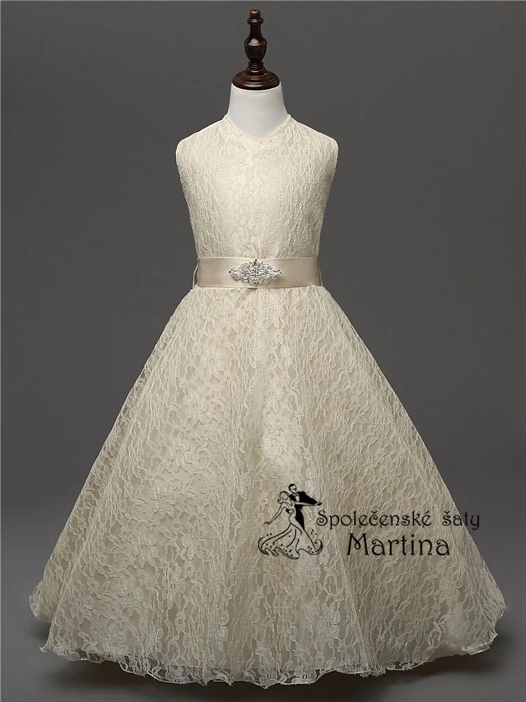 Dívčí šaty pro družičku "Andrea" 3-16 let - champagne