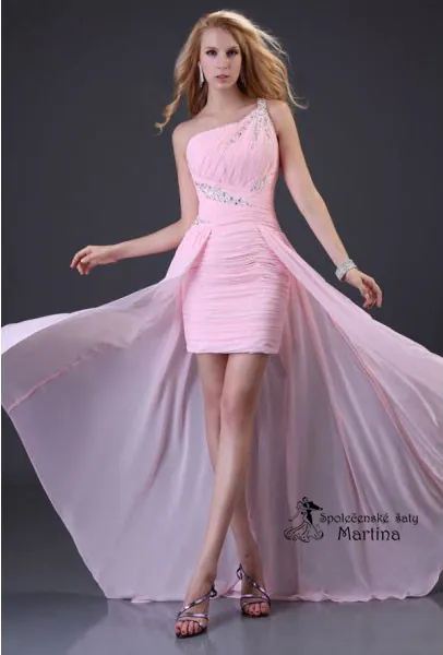 Růžové romantické šaty "Donna"