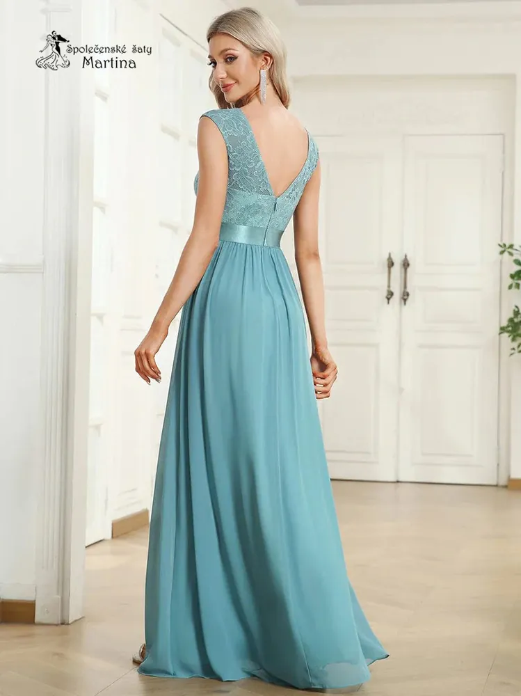 Staromodré společenské šaty "Siera" s krajkovým živůtkem - vel. 40