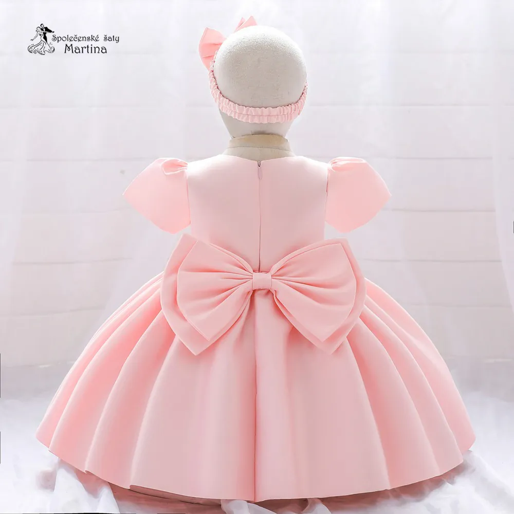 Světle růžové krátké šatičky pro malé holčičky "Agátka"  3-36 měs. 